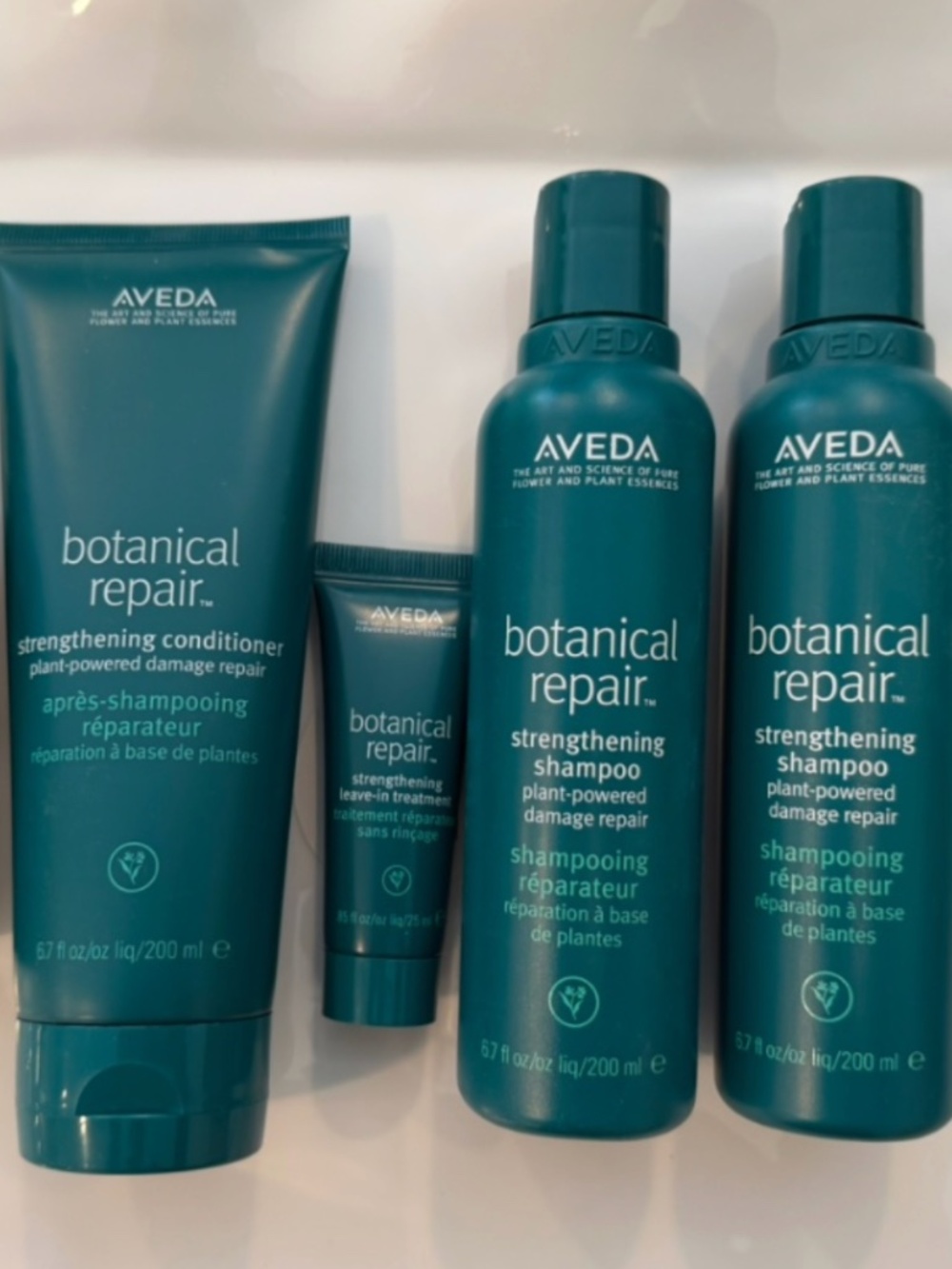 NWT AVEDA Full size Botanical Repair Strengthening Shampoo x 2 + Conditioner